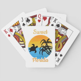 Cute Sunset in Florida Pokerkaarten