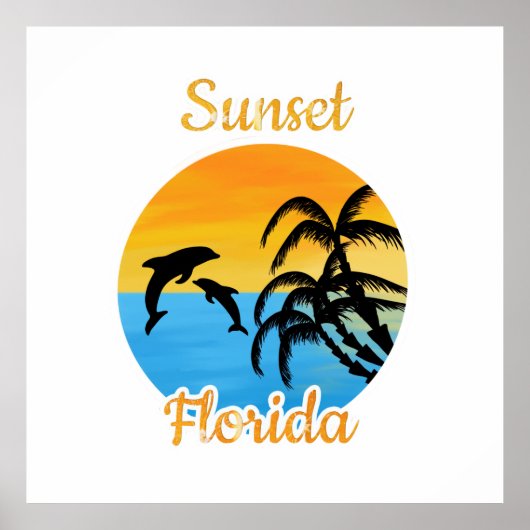 Cute Sunset in Florida Poster (Voorkant)