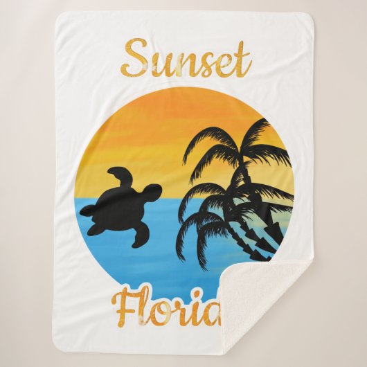 Cute Sunset in Florida Sherpa Deken (Voorkant)