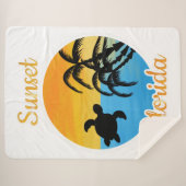 Cute Sunset in Florida Sherpa Deken (Voorkant (horizontaal))