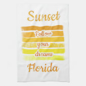 Cute Sunset in Florida Theedoek (Verticaal)