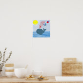 Cute Sunshine Alphabet Whale Baby Nursery Print (Keuken)