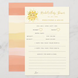 Cute Sunshine Baby shower Advice and Predictions