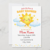 Cute Sunshine Baby Shower Kaart (Voorkant)