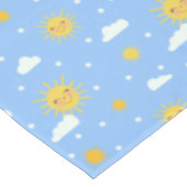 Cute Sunshine Cloudy Sky Pattern Tafelkleed (Gekanteld)