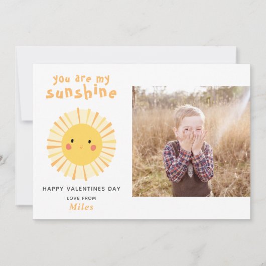 Cute sunshine illustration foto Valentijnsdag (Voorkant)