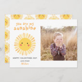 Cute sunshine illustration foto Valentijnsdag (Voorkant / Achterkant)