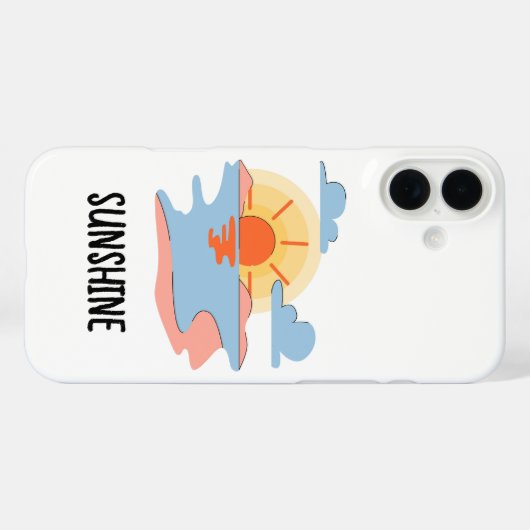 cute sunshine phone case (Achterkant (horizontaal))