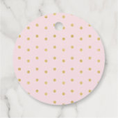 Cute Sunshine Pink & Gold Birthday Hartelijk dank Bedankjes Labels (Achterkant)