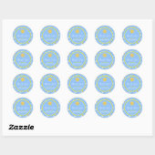 Cute Sunshine Sky Baby shower Hartelijk dank Ronde Sticker (Vel)