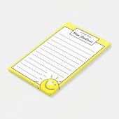 Cute Sunshine Smile Face van leraar Post-it® Notes (Schuin)