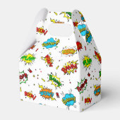 Cute super held betegelde patroonpartij bedankdoosjes (Achterkant)