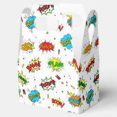 Cute super held betegelde patroonpartij bedankdoosjes (Geopend)