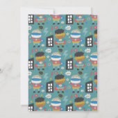 Cute super held genaamd Children's Party Invitatio Kaart (Achterkant)