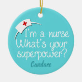 Cute Super Nurse Keramisch Ornament (Voorkant)