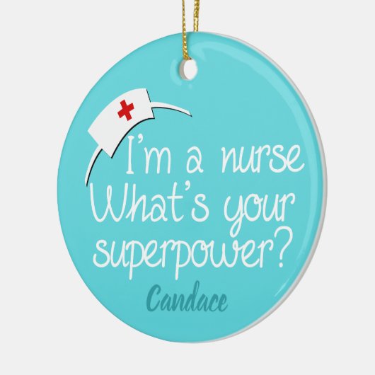 Cute Super Nurse Keramisch Ornament (Links)