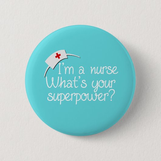 Cute Super Nurse Ronde Button 5,7 Cm (Voorkant)