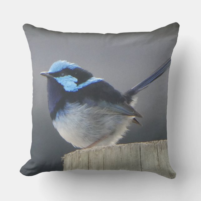 Cute Superb Fairywren Cushion Kussen (Voorkant)