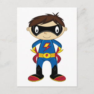 Cute Superheld Boy Briefkaart