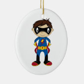 Cute Superheld Boy Keramisch Ornament (Rechts)
