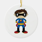 Cute Superheld Boy Keramisch Ornament (Voorkant)