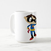Cute Superheld Boy Koffiemok (Voorkant links)