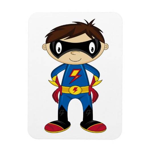 Cute Superheld Boy Magneet (Verticaal)