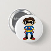 Cute Superheld Boy Ronde Button 5,7 Cm (Voorkant /achterkant)