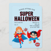 Cute Superheld Kinder Halloween Party New Fab Valu Kaart (Voorkant / Achterkant)
