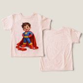Cute Superhero Peuter Verjaardagsshirt (Ontwerp Voorkant & Achterkant)