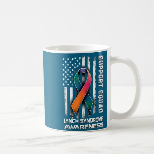 Cute Support Lynch Syndrome Squad Awareness Koffiemok (Rechts)