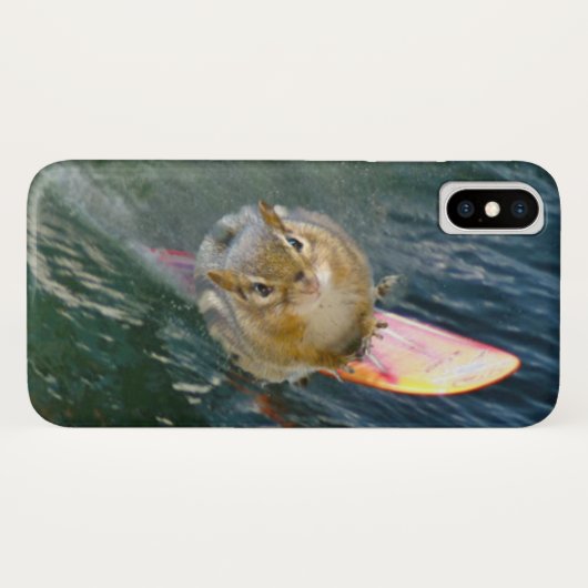 Cute Surfing Chipmunk Case-Mate iPhone Case (Achterkant (horizontaal))