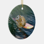 Cute Surfing Chipmunk Keramisch Ornament (Rechts)