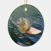 Cute Surfing Chipmunk Keramisch Ornament (Links)