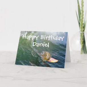 Cute Surfing Chipmunk personaliseren Kaart