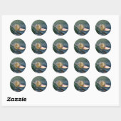 Cute Surfing Chipmunk Ronde Sticker (Vel)