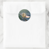 Cute Surfing Chipmunk Ronde Sticker (Tas)