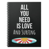 Cute Surfing Gifts Surfboard Surfer Summer Wave Notitieboek (Voorkant)