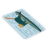Cute Surfing Kitty Cat Magneet (Rechterzijde)