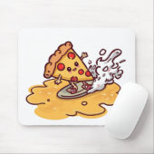 Cute Surfing Pizza Slice Mousepad  Muismat (Met muis)