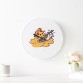 Cute Surfing Pizza Slice Wall Clock Grote Klok (Huis)