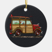 Cute Surfing Woody Keramisch Ornament (Voorkant)