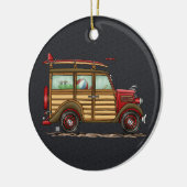 Cute Surfing Woody Keramisch Ornament (Links)