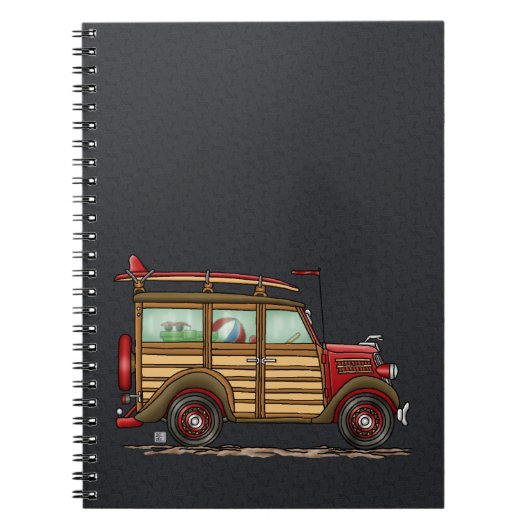 Cute Surfing Woody Notitieboek (Voorkant)