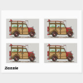 Cute Surfing Woody Rechthoekige Sticker (Vel)