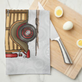 Cute Surfing Woody Theedoek (Quarter Fold)