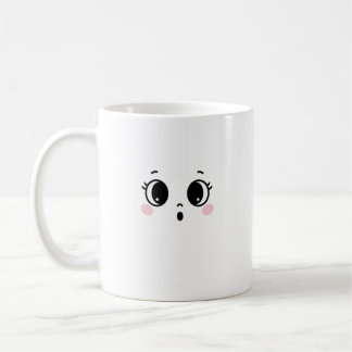 Cute Surprised Anime Face Coffee Mug Koffiemok