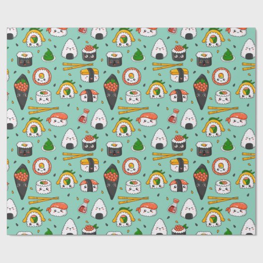 Cute Sushi Cadeaupapier (Vlak)