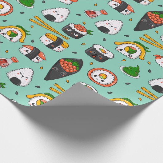 Cute Sushi Cadeaupapier (Hoek)