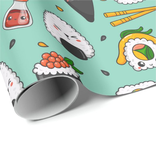 Cute Sushi Cadeaupapier (Rol Hoek)